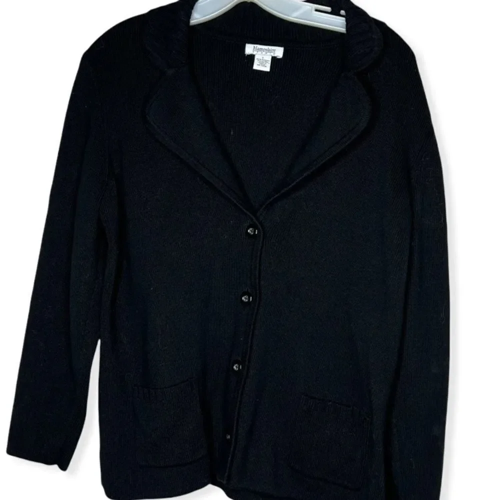 Vintage Hampshire‎ Black Cardigan Sweater